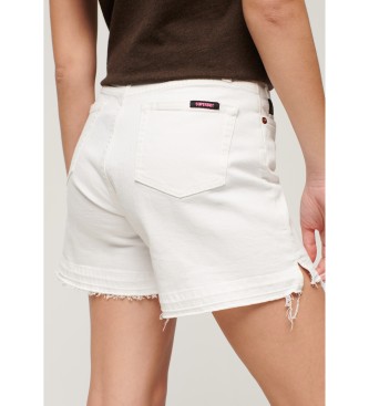 Superdry White mid-rise cropped shorts