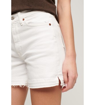 Superdry White mid-rise cropped shorts