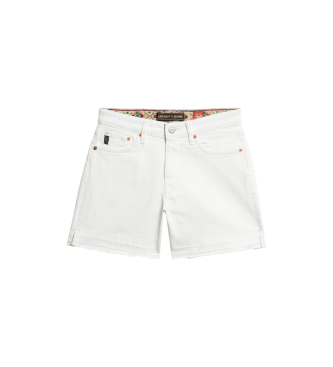 Superdry White mid-rise cropped shorts