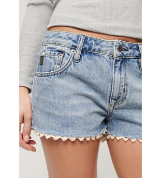 Superdry Short vaquero Hot azul