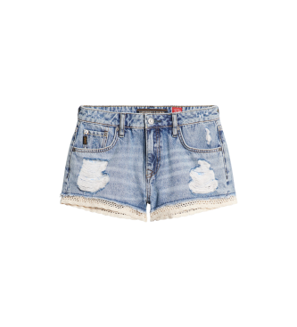 Superdry Short vaquero Hot azul