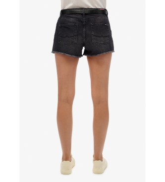 Superdry Svarta midjehga hot shorts