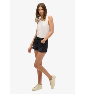 Superdry Svarta midjehga hot shorts