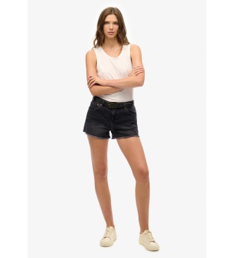 Superdry Svarta midjehga hot shorts