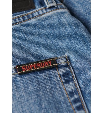 Superdry Blaue gerade Denim-Shorts