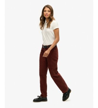Superdry Pantalon Straight Leg marron