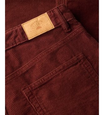 Superdry Pantalon Straight Leg marron