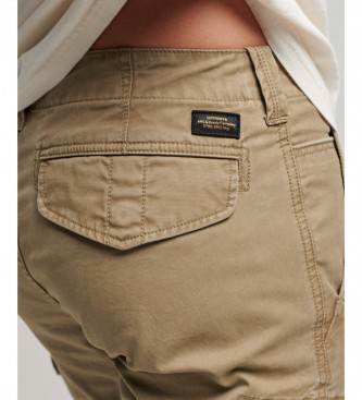 Superdry Organic cotton cargo shorts Core brown