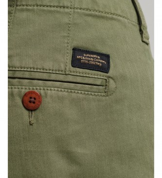 Superdry Pantaloncini chino da ufficiale vintage verdi
