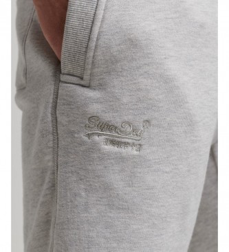 Superdry Knitted shorts with embroidered Vintage logo grey
