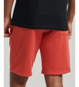 Superdry Pantaloncini in maglia con logo vintage ricamato arancione