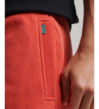 Superdry Stickade shorts med broderad orange Vintage-logotyp