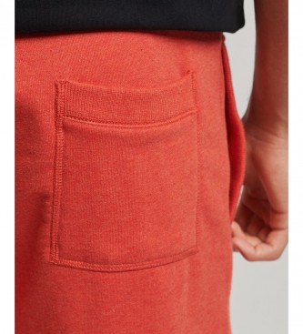 Superdry Pantalones cortos de punto con el logotipo Vintage bordado naranja