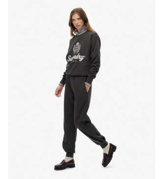 Superdry Country Club Jogger-bukser med manchet, sort
