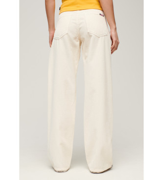 Superdry Vintage bele manšestrske hlače