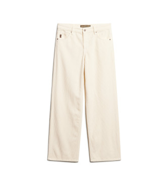 Superdry Vintage bele manšestrske hlače