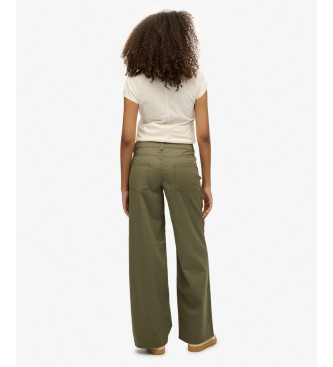 Superdry Green Baggy Chino Trousers
