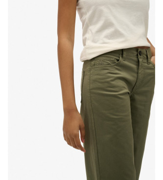 Superdry Green Baggy Chino Trousers