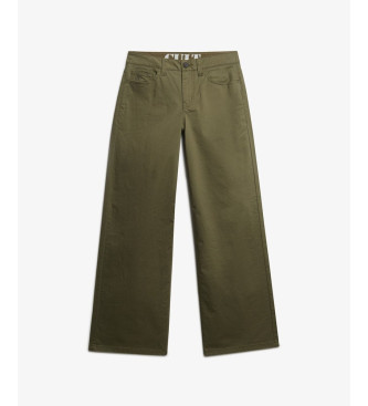 Superdry Green Baggy Chino Trousers