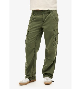 Superdry Lige snit, lavtsiddende cargo-bukser i grn