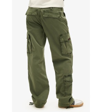 Superdry Lige snit, lavtsiddende cargo-bukser i grn