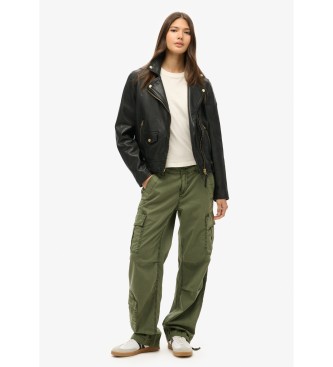 Superdry Lige snit, lavtsiddende cargo-bukser i grn