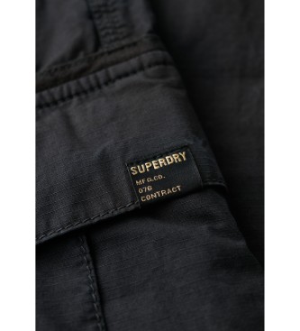 Superdry Tovorne hlače z nizkim pasom Za črno