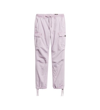 Superdry Pantalon cargo  taille basse For lilac
