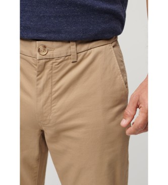 Superdry Brun chino-byxa med smal passform