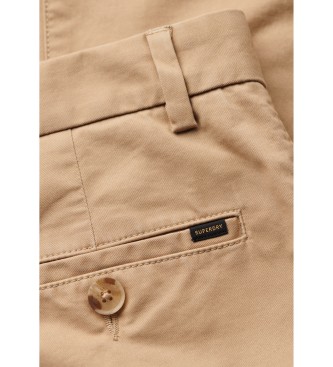 Superdry Brown slim fit chino trousers
