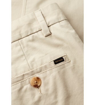 Superdry Beige chino-byxa med smal passform