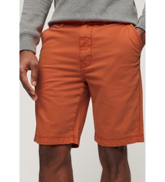 Superdry Officer dark orange chino shorts