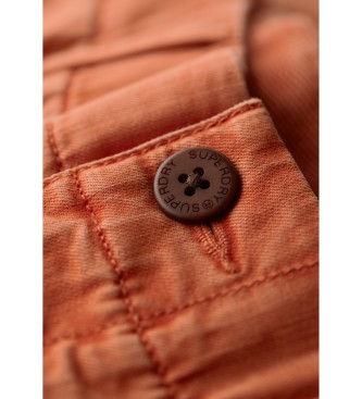 Superdry Temno oranžne hlače chino