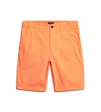 Superdry Pantaloni chino corti ufficiali arancioni