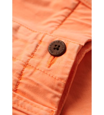 Superdry Officer orange chino-shorts