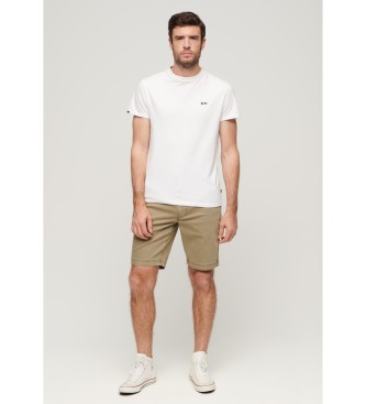 Superdry Officer light brown chino shorts