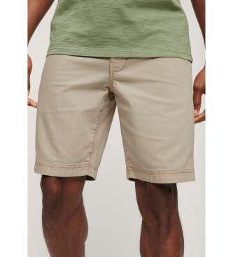 Superdry Officer beige chino shorts