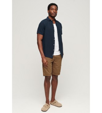 Superdry Brown Officer chino shorts