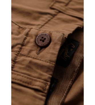 Superdry Brown Officer chino shorts
