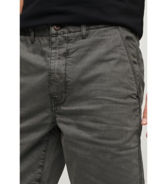 Superdry Pantaln chino corto Officer gris