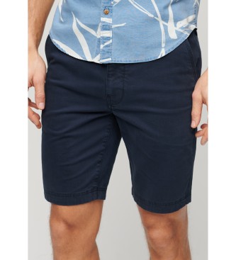 Superdry Officer marinbl chino-shorts