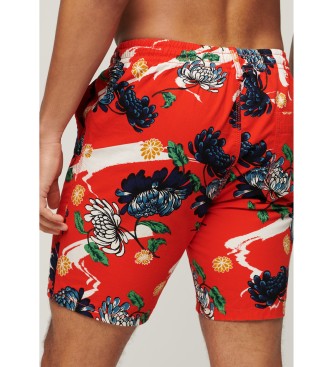 Superdry Bermuda kratke hlače rdeče barve