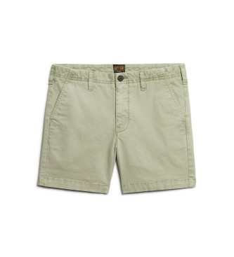 Superdry Klasične hlače chino zelene barve
