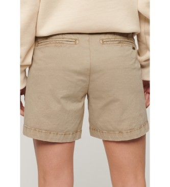 Superdry Klassische Chino-Shorts in Taupe
