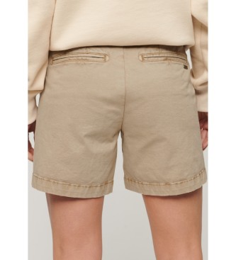 Superdry Klassiska chinoshorts i taupe