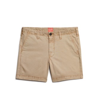 Superdry Klassieke taupe chino shorts