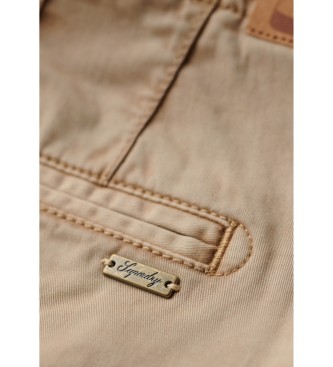 Superdry Klassische Chino-Shorts in Taupe