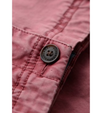Superdry Klasične hlače chino roza