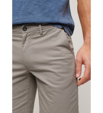 Superdry Sive raztegljive hlače chino