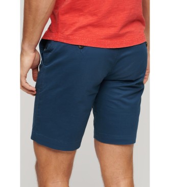 Superdry Chino stretch shorts blauw